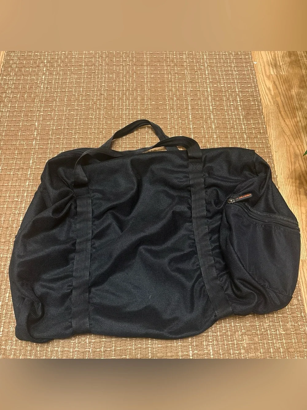 Meister Black Duffel Bag with Orange Accent